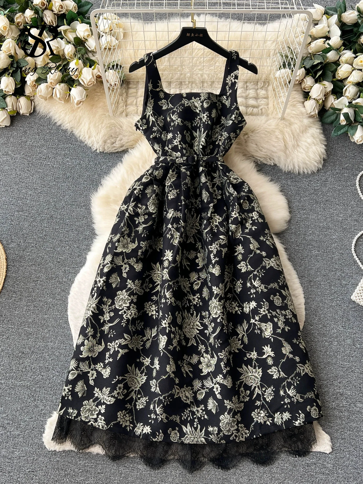 white floor length dress Lady Black Tie - Bette Lace Back Draped Maxi Dress - Off White