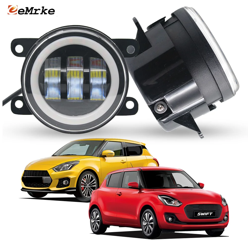 Led Fog Light Driving Lamp for Suzuki Swift 5, Swift Sport 2017 2018 2019 2020 2021 2022 PTF Turn Signal Angel Eye DRL Halo Ring