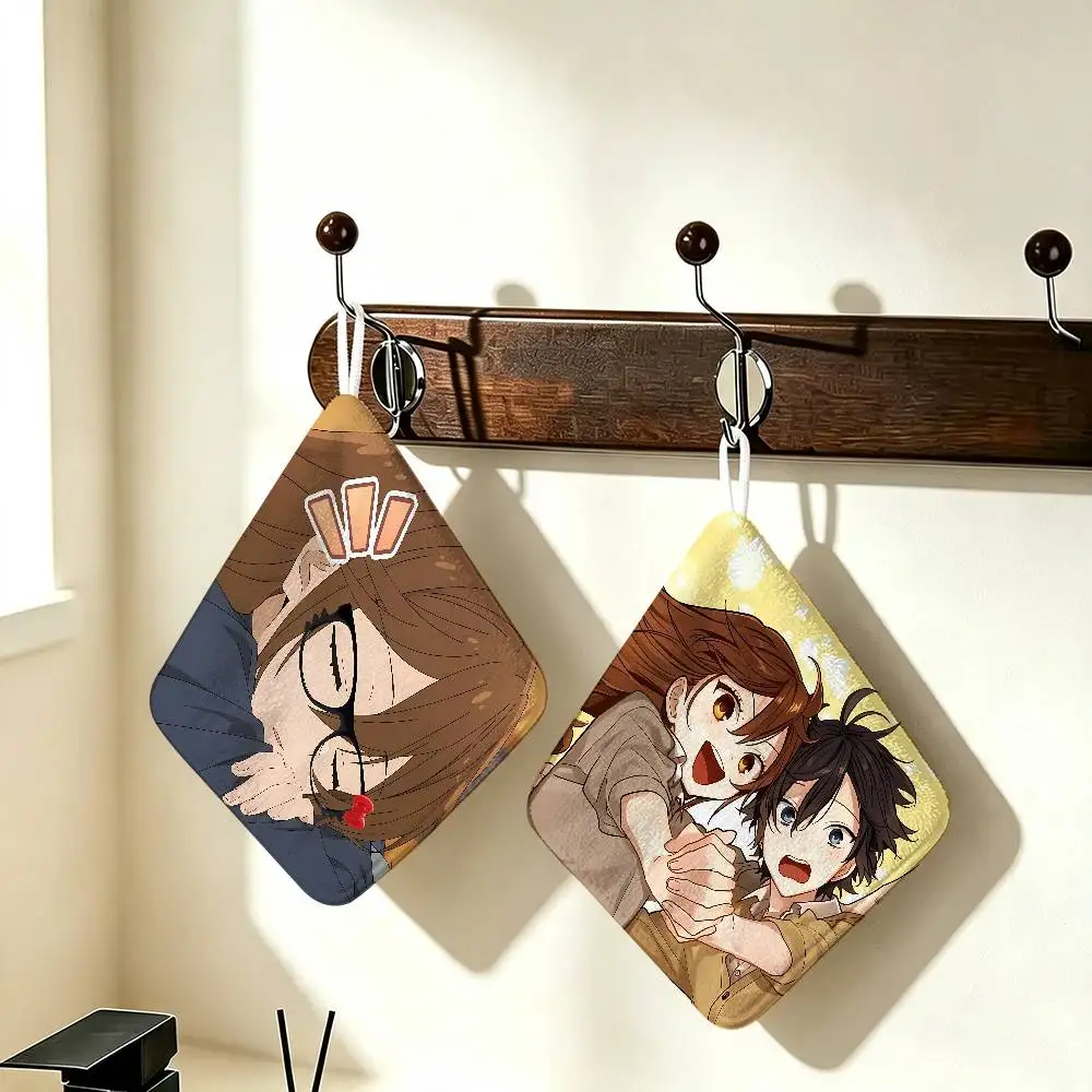 H-Horimiya Anime For Whole House Use Polyester Cotton Daily Towel, Hanging Kitchen Hand Wiping Cloth, Durable