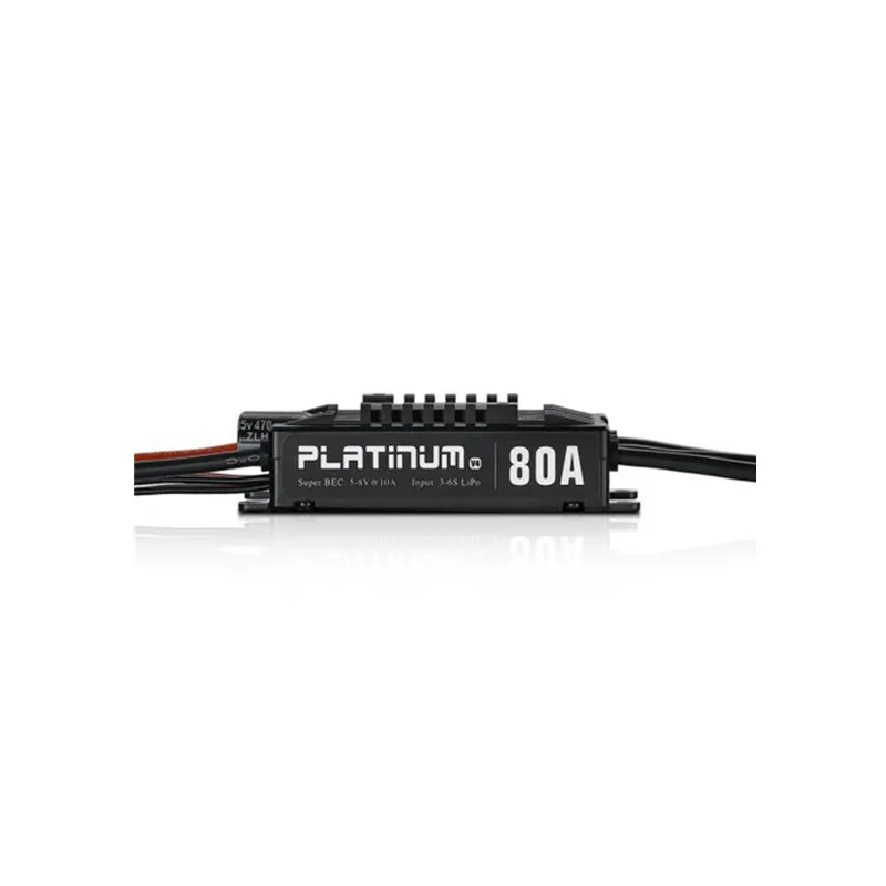 1pc Original HobbyWing Platinum V4 60A 80A 120A ESC 3S-6S for 450-480-500-550 Class Helicopter (Propeller: 325-360mm)