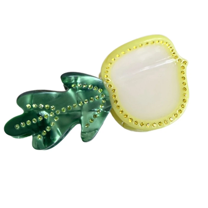 2023 New Food Hair Claw for Women Radish/Shrimp Hair Clip Thick Hair Claw Clip Strong Hold Styling Claw Headwear 4