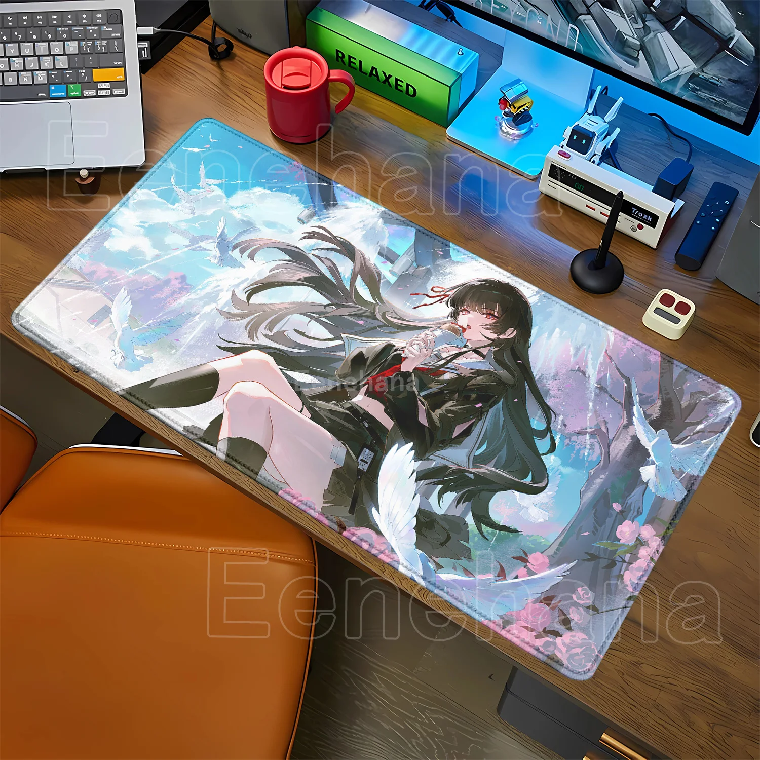 Mousepad Chisa New Role Kawaii Gaming Wuthering Waves Cute Anime Girl Mouse Pad Non-slip Rubber Keyboard HD Printing desk mat