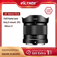 VILTROX 40mm F2.5 Automatic Camera Lens for Nikon Z Sony E Series Mount Cameras - Full Frame Auto Focus Lens