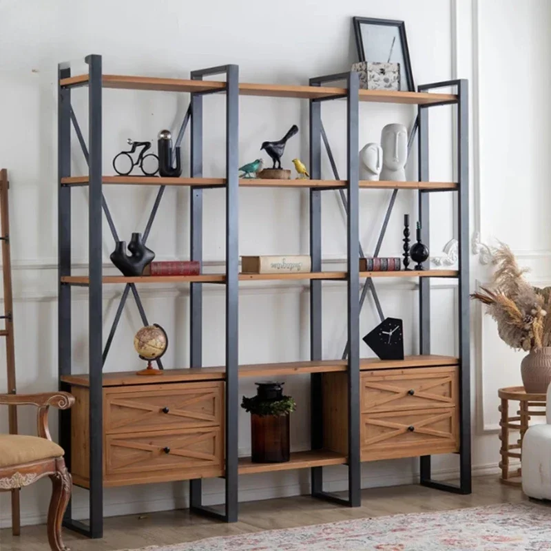 Furniture Living Room Cabinets Multi-Drawer with Open Shelf Home Storage