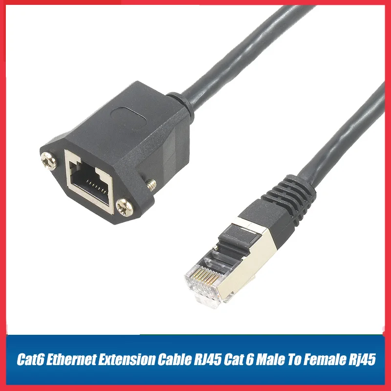 Cat6 RJ45 Male to Female Ethernet Extension Cable Adapter, Cat6 LAN Network Extender for PC/Laptop/Printer, 30cm/60cm/1m