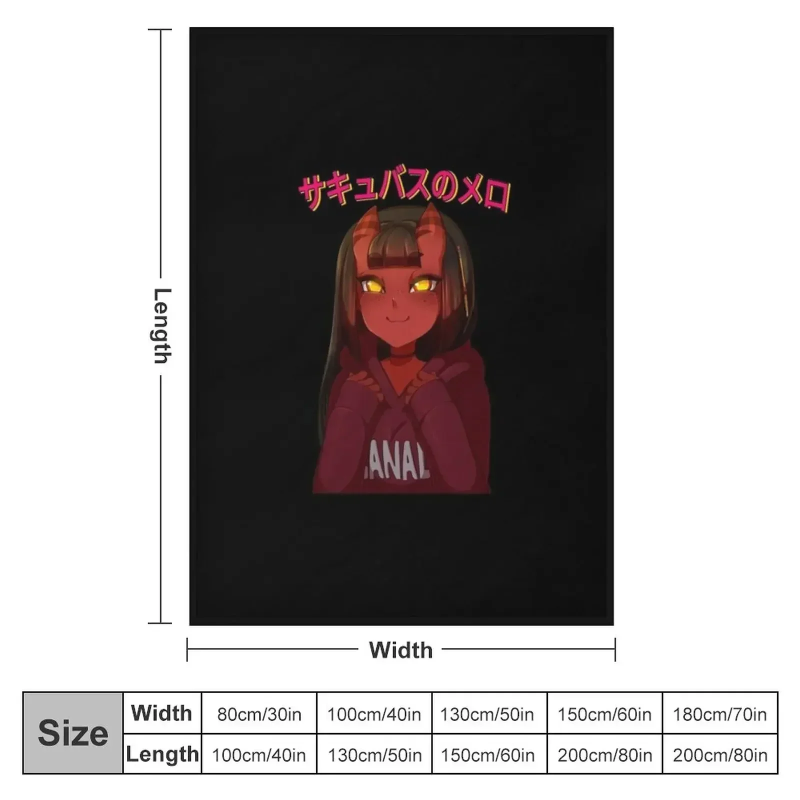 Meru The Succubus Throw Blanket Warm Bed Fashionable Blankets