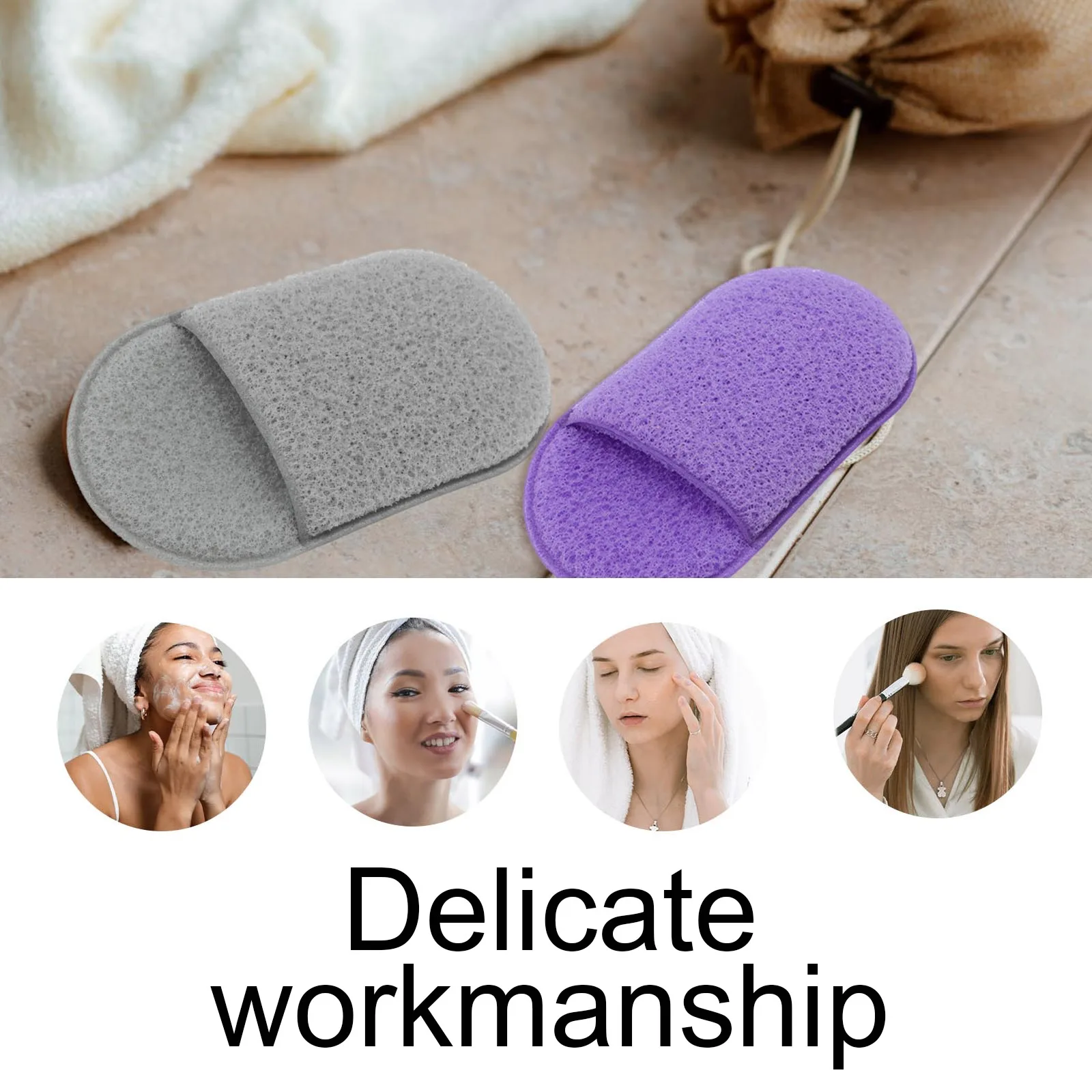 

6pcs Facial Cleansing Gently Exfoliate Deep Oil Free Safe Sensitive Skin Daily Use Makeup Remover Tools Face