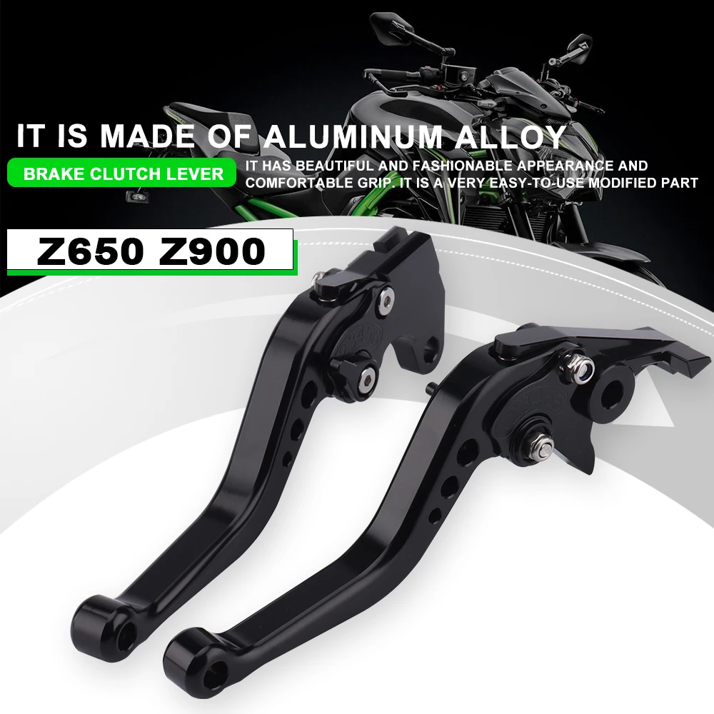 Motorcycle Long Brake Clutch Lever Short Handle Fit For Kawasaki Z650 Z900 Ninja 650 R ER6F ER6N NINJA650R ER-6F ER-6N 2017-2022