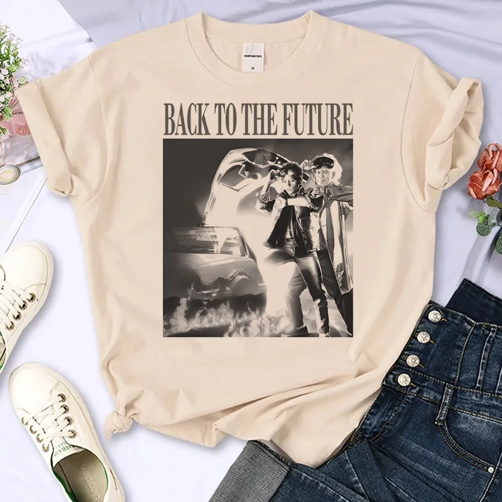 Back to the Future top women manga graphic t-shirts girl designer anime streetwear clothing