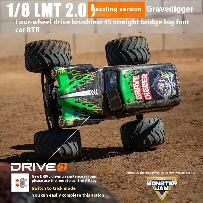 

Losi 1/8 Lmt 2.0 Автомобили с дистанционным управлением Dazzle Technology Gravedigge Электрический полноприводный бесщеточный внедорожник 4s