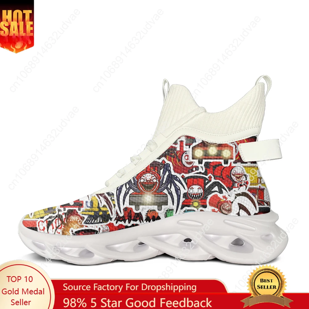 

Choo Choo Charles High Top Flats Sneakers Mens Womens Sports Shoes High Quality Sneaker Lace Up Mesh Footwear Custom Shoe