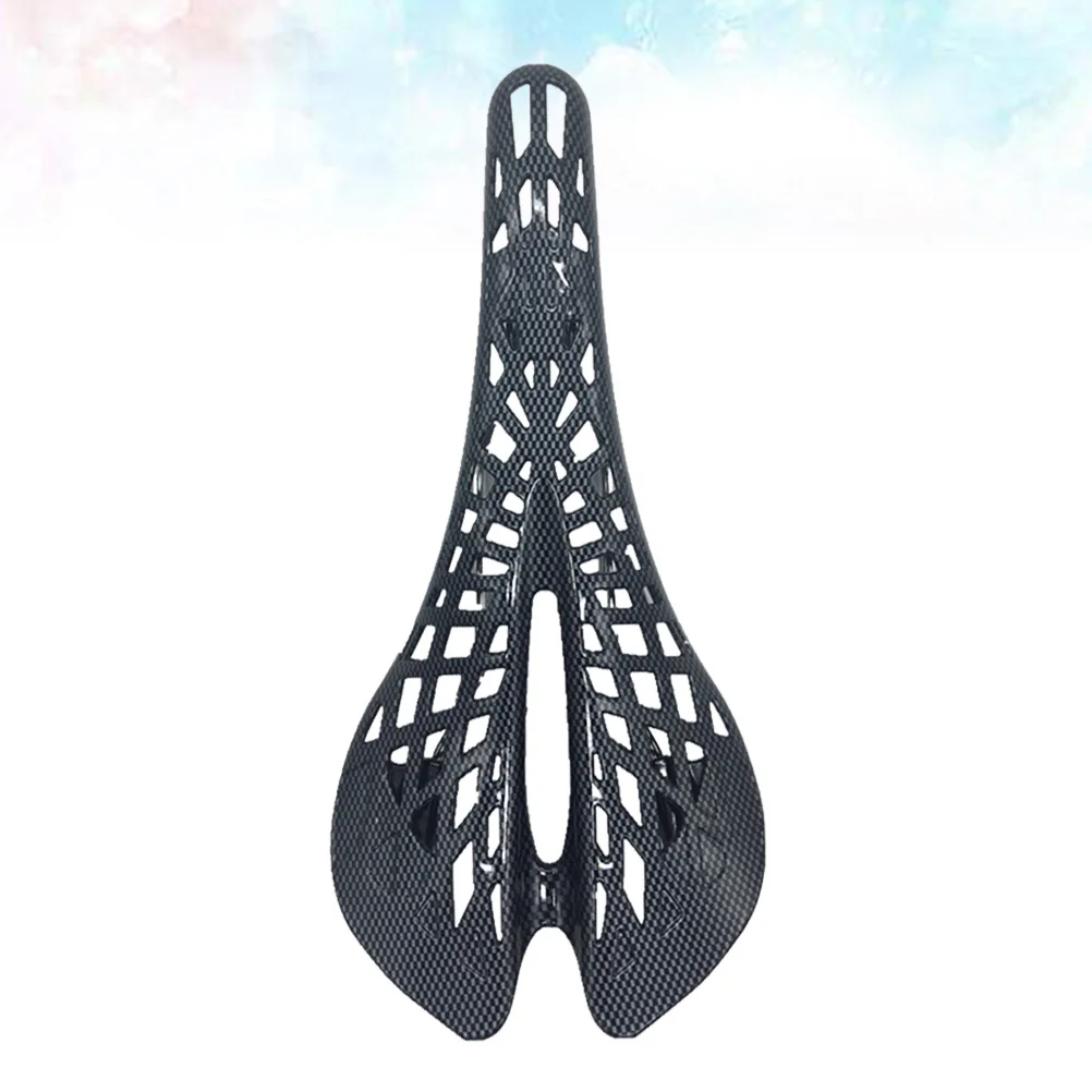

1pc Carbon Fiber Pattern Bike Saddle Hollow Out 24 Degree Incline 40 Vent Holes Mesh Seat For Mountain Bike Cycling