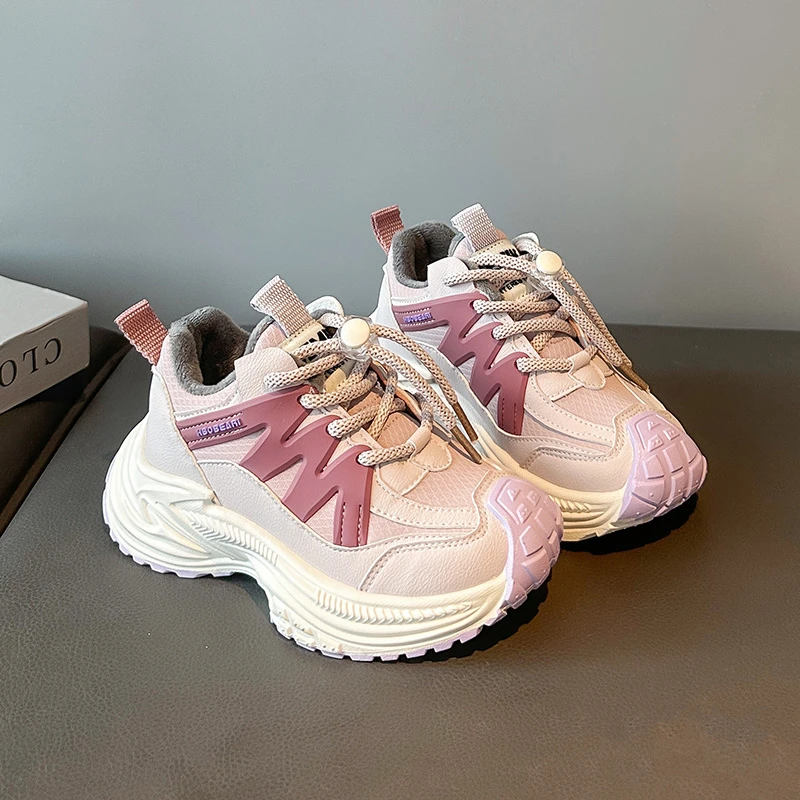 2025 أحذية رياضية جديدة للأطفال بنات موضة خفيفة الوزن أحذية رياضية من الجلد مضادة للانزلاق ومقاومة للاهتراء للأولاد احذية الجري للأطفال #2