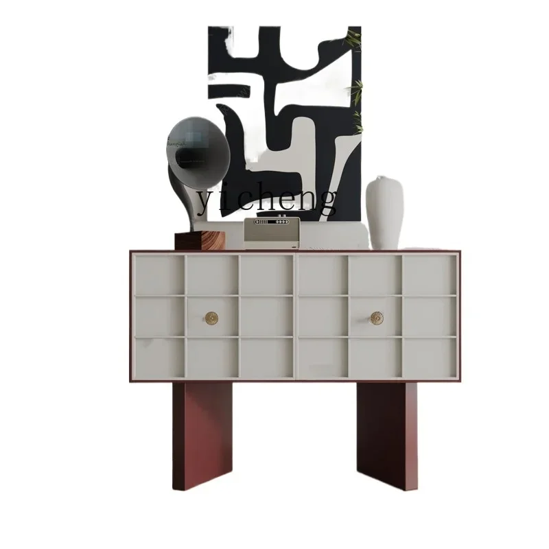 

Minimalist Sideboard Cabinet Solid Wood Tea Simple Modern Entrance Cabinet Storage Organizer