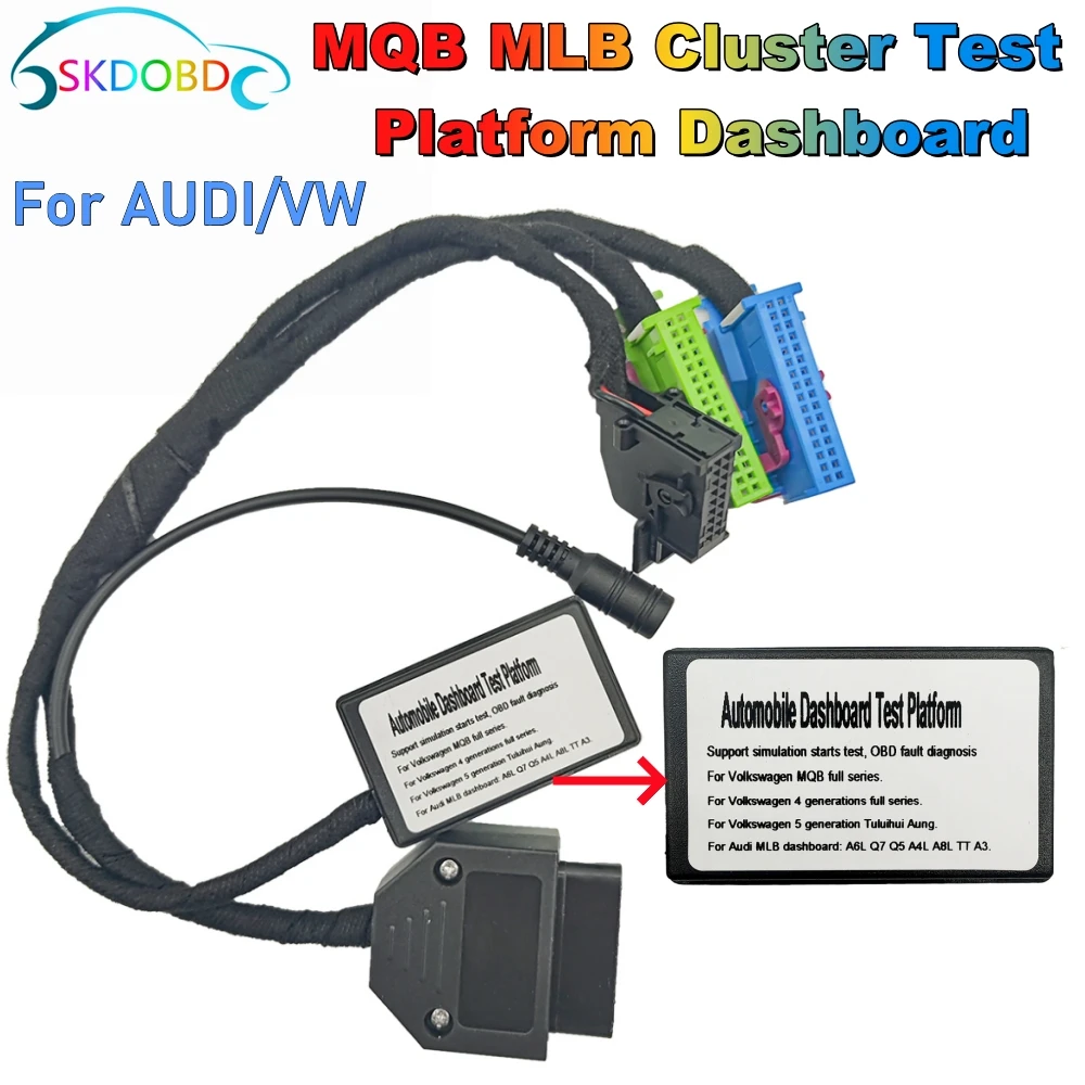 Car MQB MLB Cluster Test Platform Dashboard for VW 4 5 Generation for Audi A6 A8 A4 Q5 Q7 MLB Car Power on Instrument Cable Kit