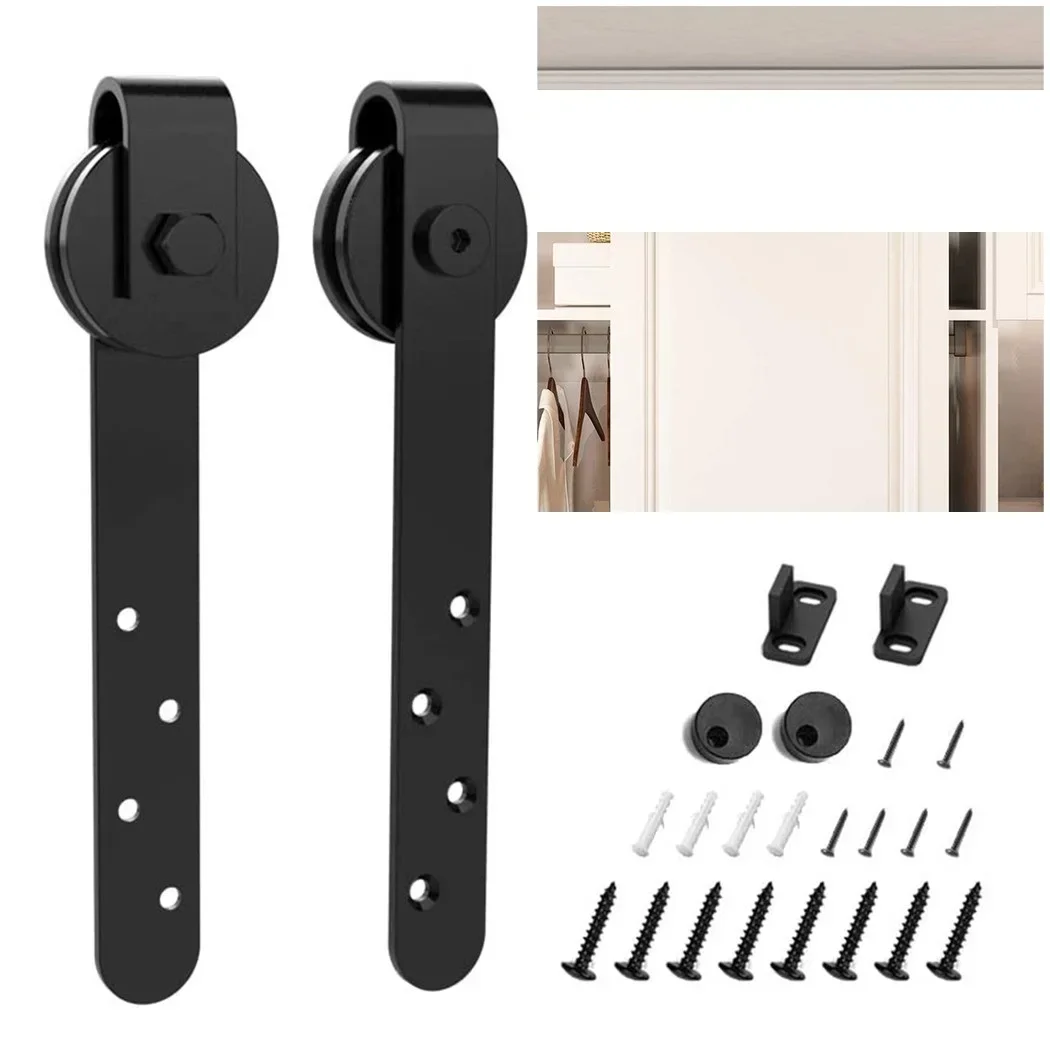 1pc Antique Sliding Barn Wood Door Hardware Kit Closet Set Roller For Interior Sliding Door Rail Set (not Include Track) drawer