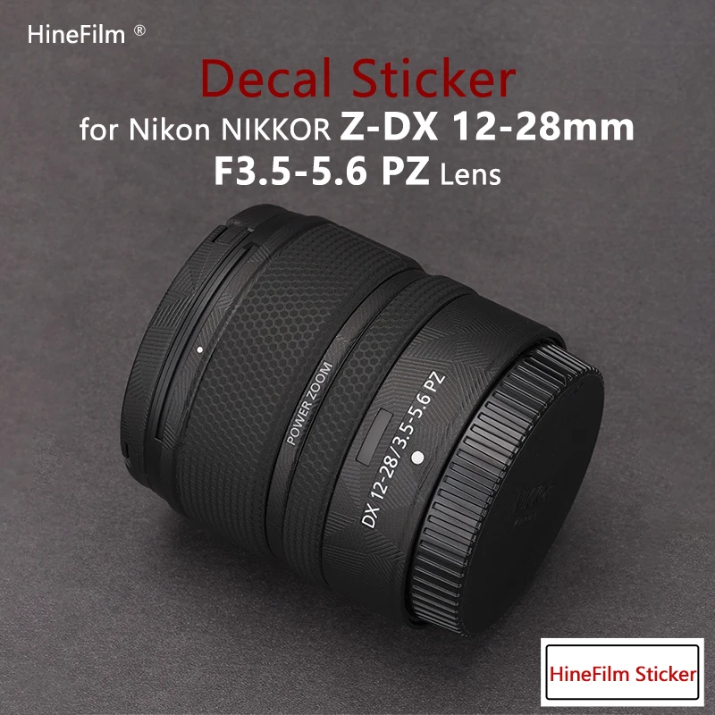 Nikkor Z DX 12-28 Lens Wrap Sticker Premium Decal Skin for Nikon Z DX 12-28mm f/3.5-5.6 PZ VR Lens Protector Cover Film