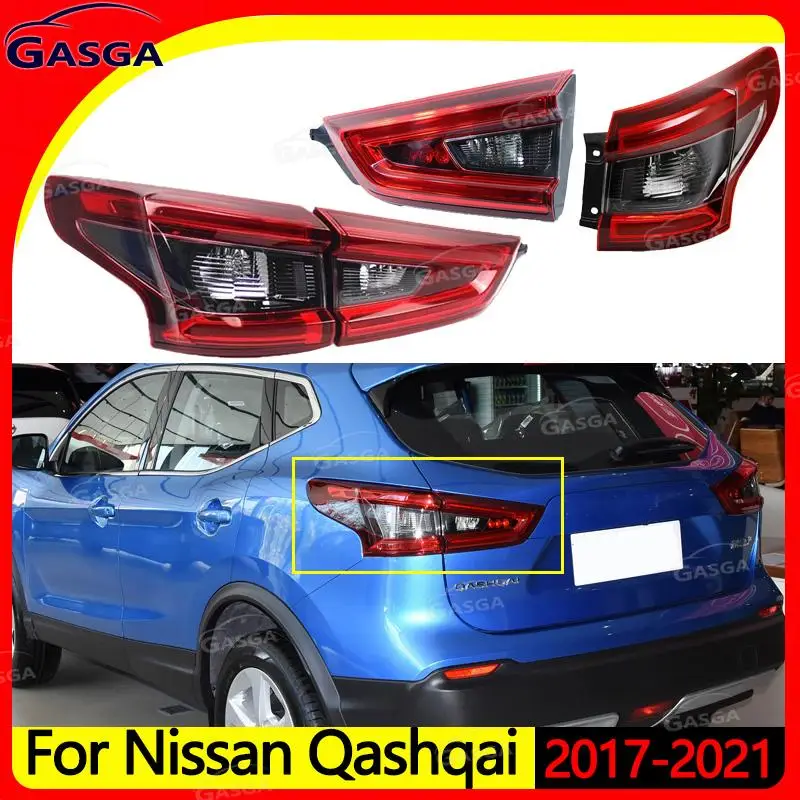 

GASGA новый левый/правый боковой задний фонарь для Nissan Qashqai 2017 2018 2019 2020 2021, задний фонарь стоп-сигнала с