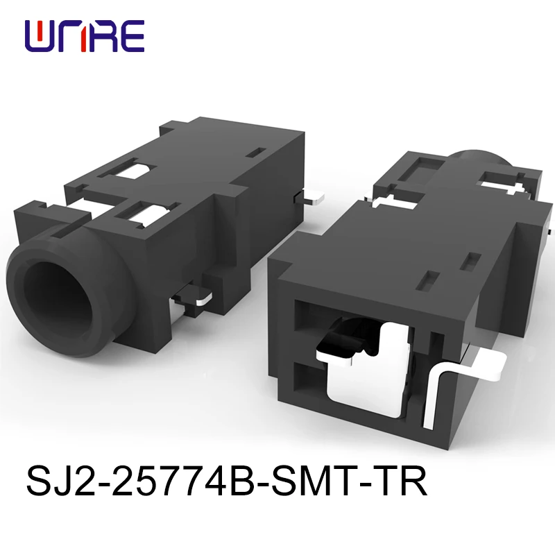 SJ2-25773B-SMT-TR 12V 1A SMT Audio Jack Silver-Plated Brass 50mΩ Low Resistance 5000Cycles for Professional Audio