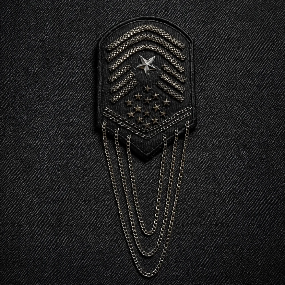 Classic Stars Tassel Epaulettes Dynamic Visual Effects Group Uniform Collocations Shoulder Board Fancy Looks Formal Event Dress