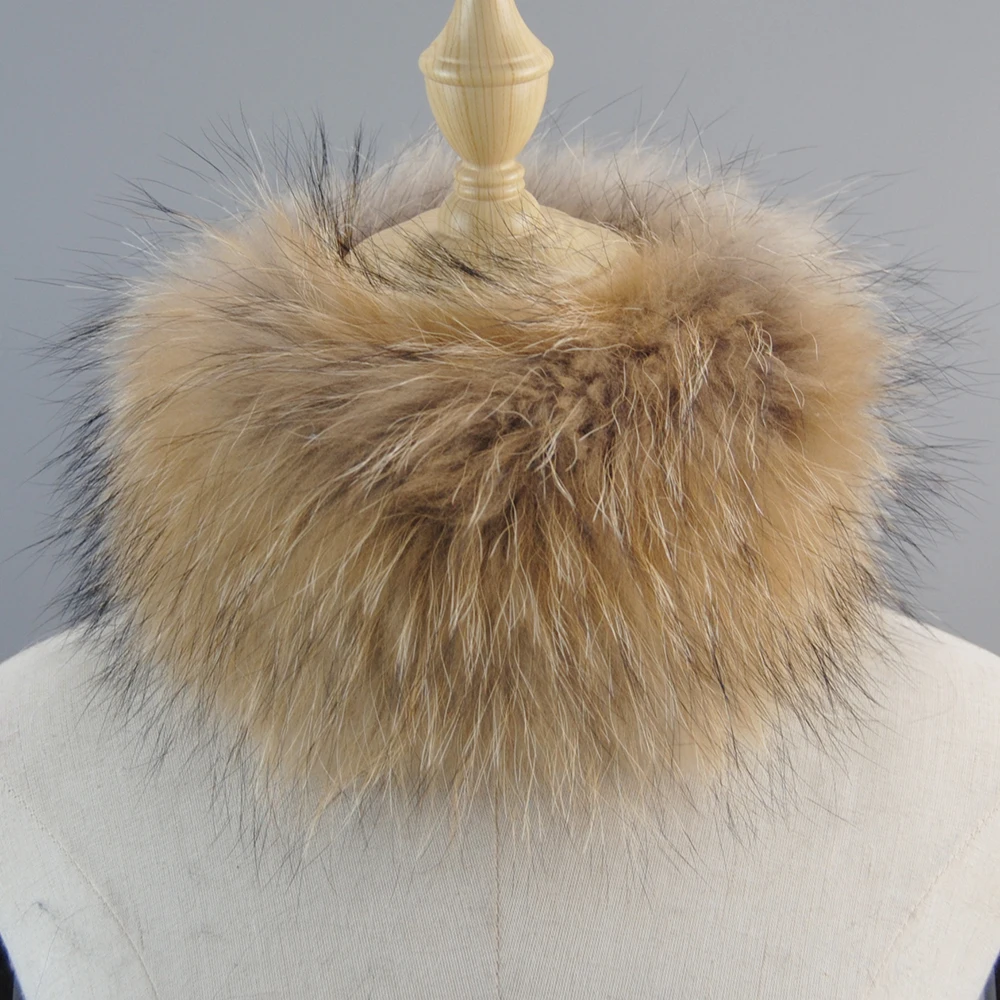 Hiver fourrure de renard cou plus chaud de haute qualité tricoté naturel moelleux bandeau mode anneau écharpe marque femmes réel fourrure de renard anneau foulards