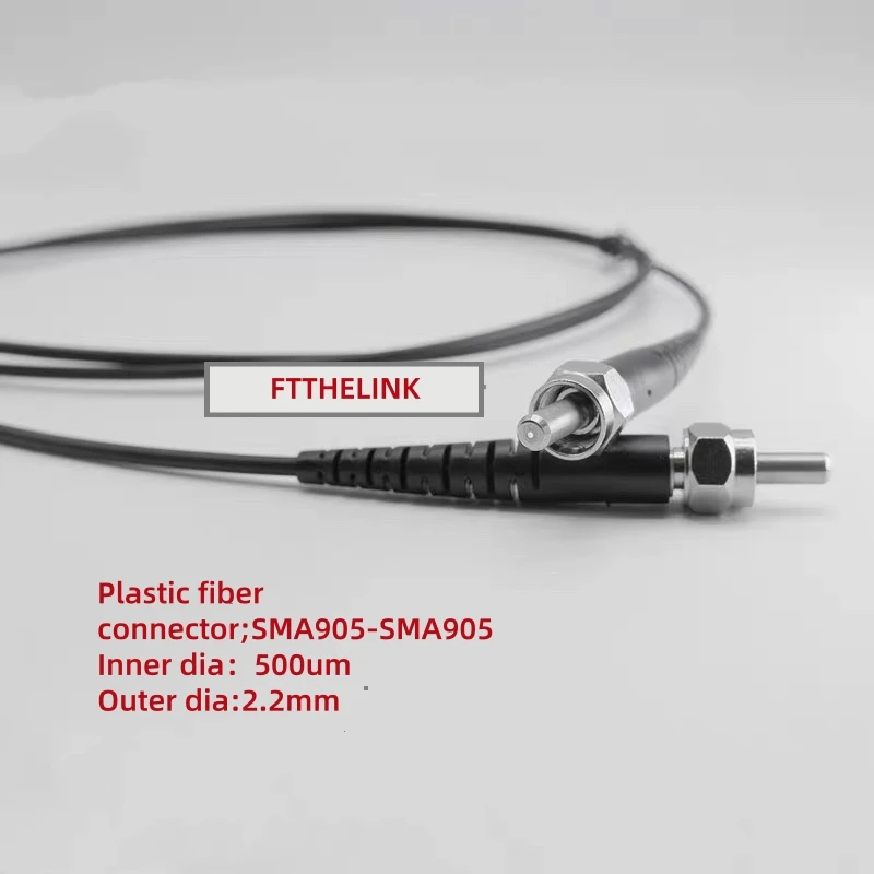 

Fiber Optic Jumper SMA905 500um plastic fiber patch cord SX 1m 3m 5m POF 0.5*2.2mm Red light transmission SMA