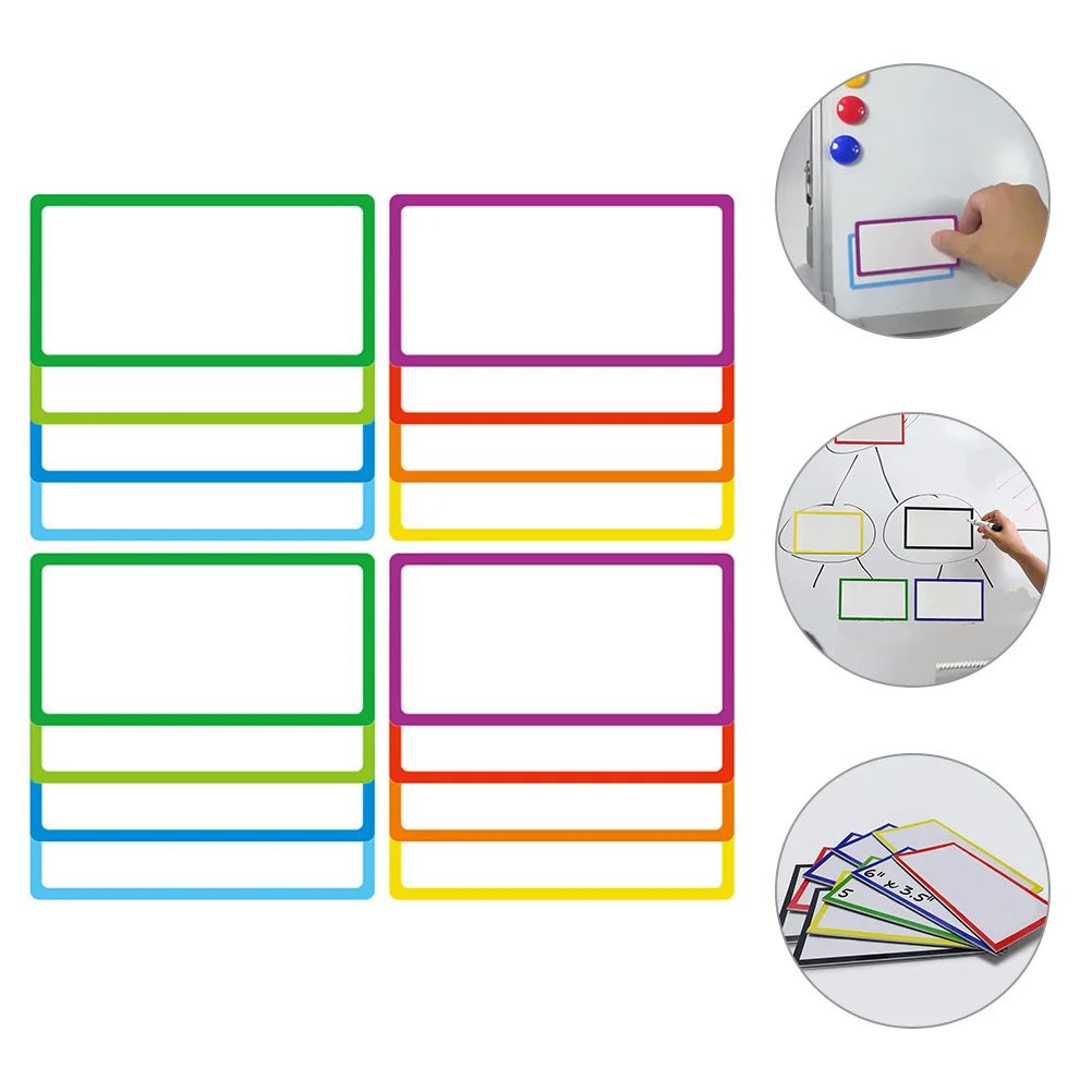 16 Pcs Magnetic Name Tape Labels for Organization Versatile Magnets Whiteboard Household Food Craft Chart Writable The Pet Tags