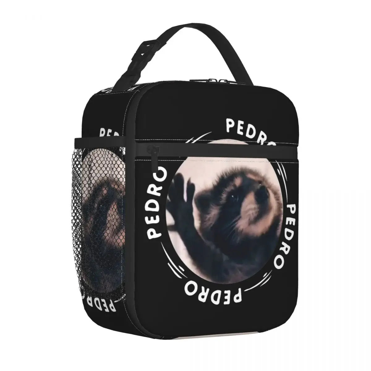 Pedro Dancing Raccoon Insulated Lunch Bags Leakproof Reusable Cooler Bag Tote Lunch Box School Picnic Men Women