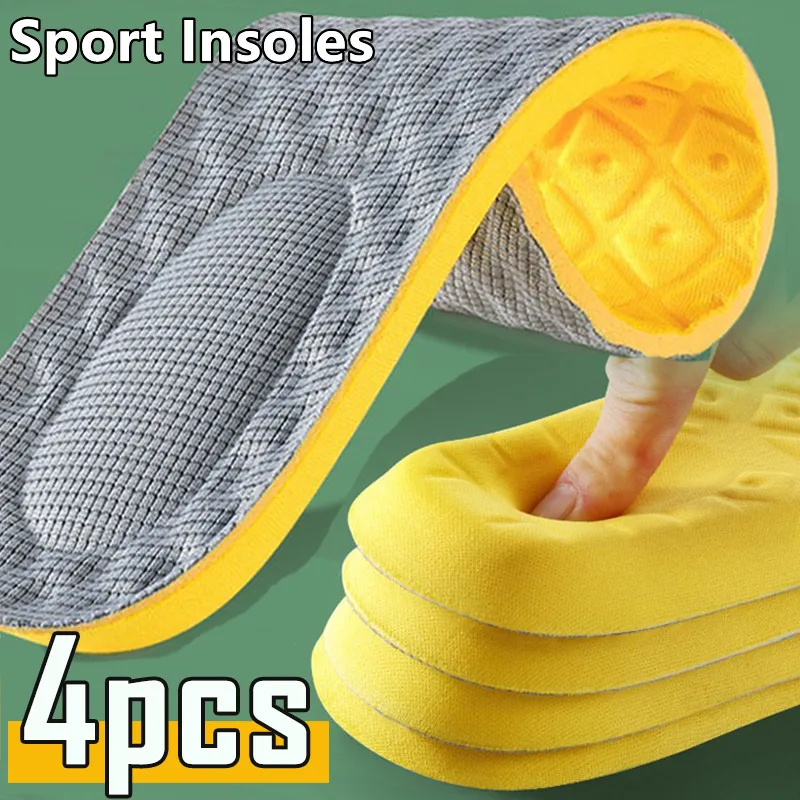 

Latex Sport Insoles For Men Women Soft High Elasticity Shoe Pad Breathable Deodorant Shock Absorption Cushion Orthopedic Insoles