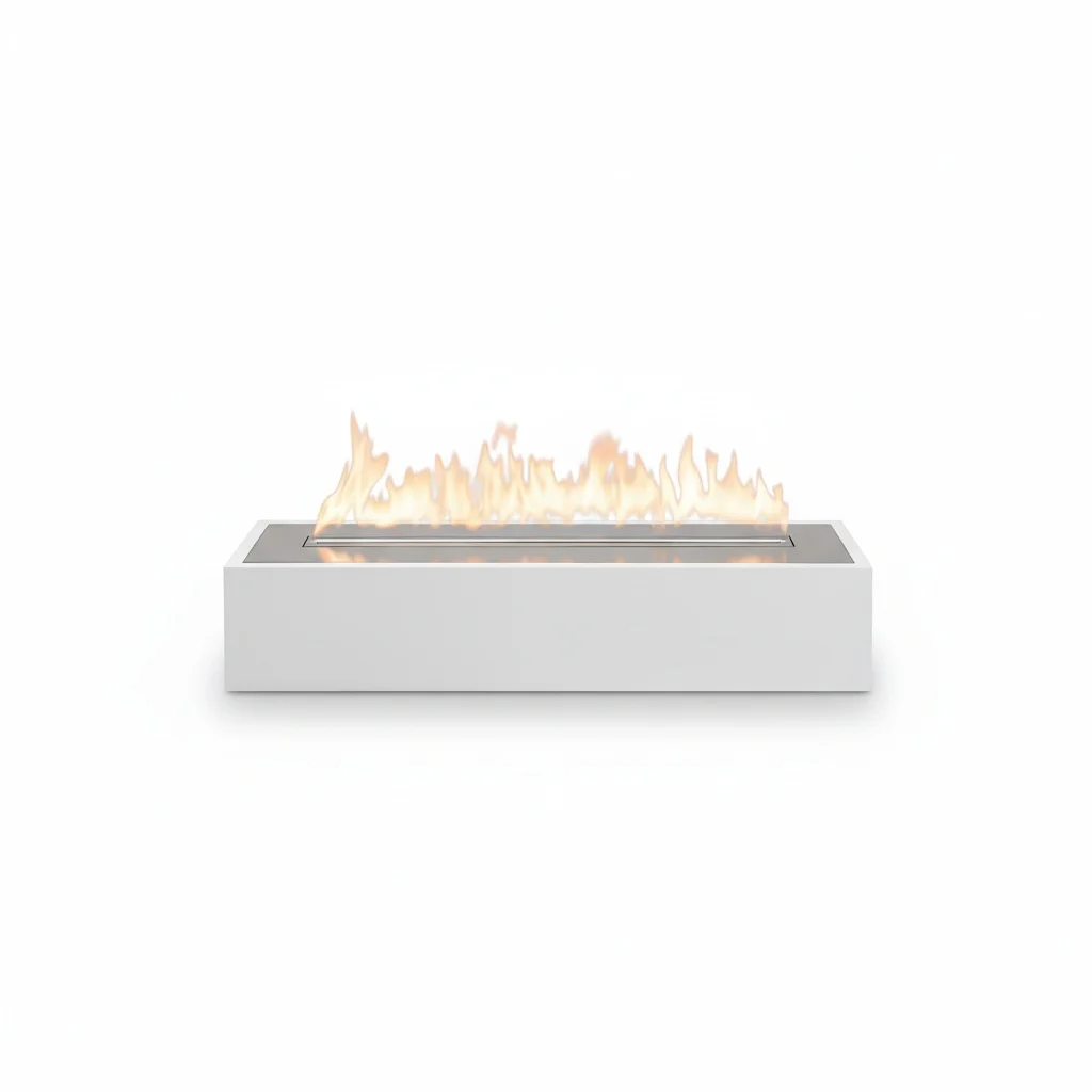Bio Ethanol Fireplace, 700x250x240mm 304 Stainless Steel, Remote Controlled, Linear Smokeless Wall Insert, Indoor Ethanol Heater
