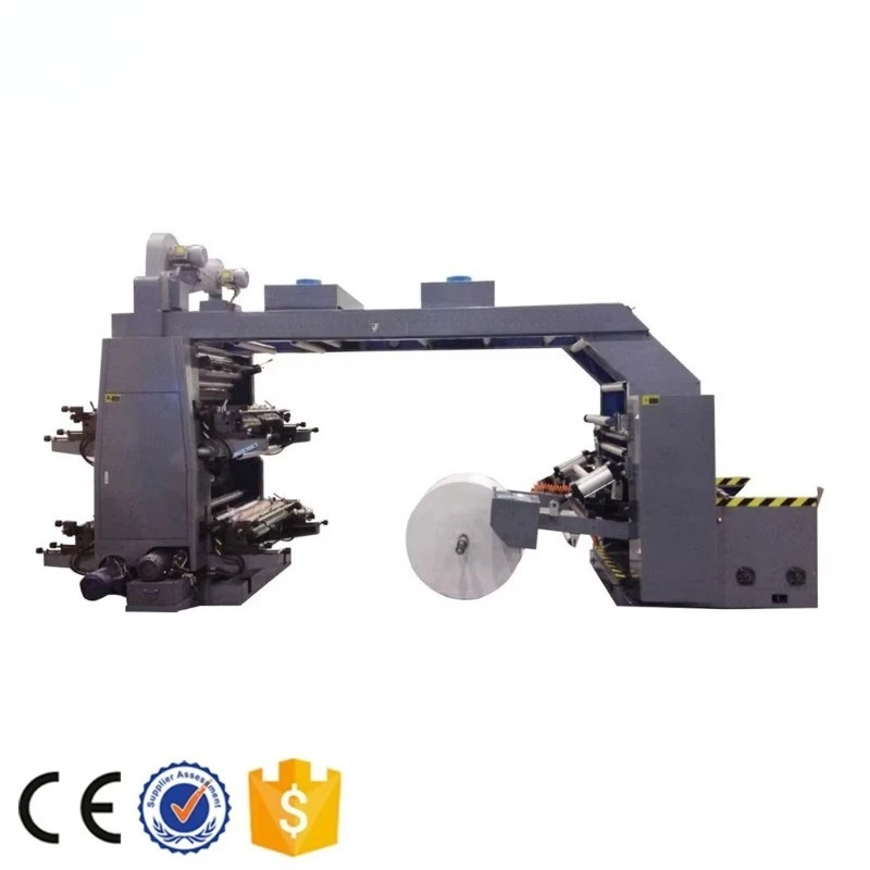 CI Flexo Automatic New 8-Color Letterpress Printing Machine PLC Controlled High-Speed for Plastic PP PE PET HDPE LDPE Bags Paper