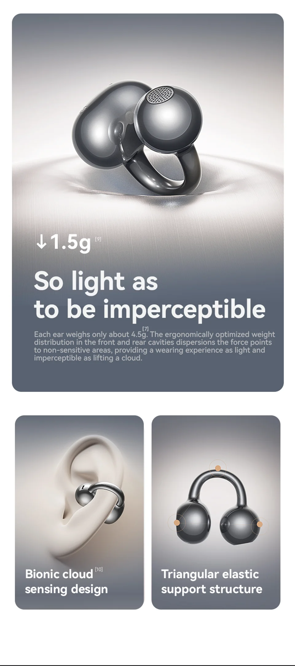 Sanag S6S Ultra-Ohrclip-on-Ohrhörer mit offenem Ohr, HiFi-Kopfhörer mit verlustfreier Klangqualität, kabellose Bluetooth-Ohrhörer mit tiefem Bass – Detail 12