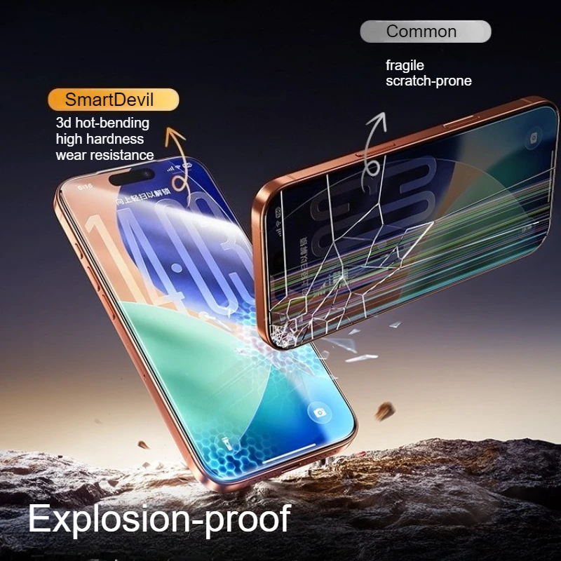 SmartDevil Folia Ochronna na Ekran iPhone 17 Pro Max 16 Pro HD, Wykonana z Szkła Hartowanego, Odporna na Zagniecenia i Kurz, do iPhone Air 17 — zdjęcie produktu 4