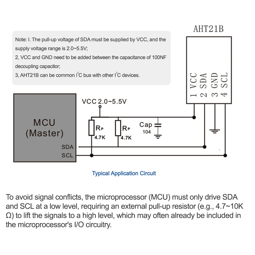 Aht21 Hoge Precisie Digitale Temperatuur En Vochtigheid Sensor Meetmodule I2c Communicatie Vervangen Sht20 Voor Arduino