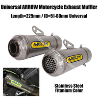 51mm 60mm Universal Arrow Motorcycle Exhaust Muffler Escape for Kawasaki Yamaha Honda KTM Suzuki Etc Motorcycle Exhaust Modified