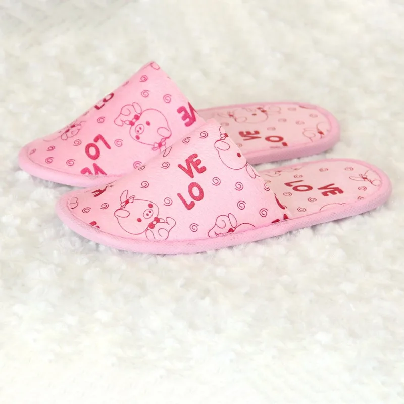 5Pairs Cartoon Home Slipper Children Travel Spa Portable Disposable Non Slip Slipper House Home Guest Indoor Slippers