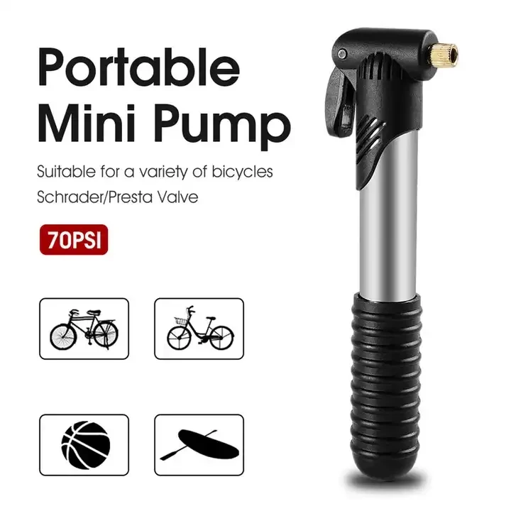 Portable Tyre Air Pump Mini Multifunctional Mountain Bicycle Road Bike Tool Repair Ball Hand Pump