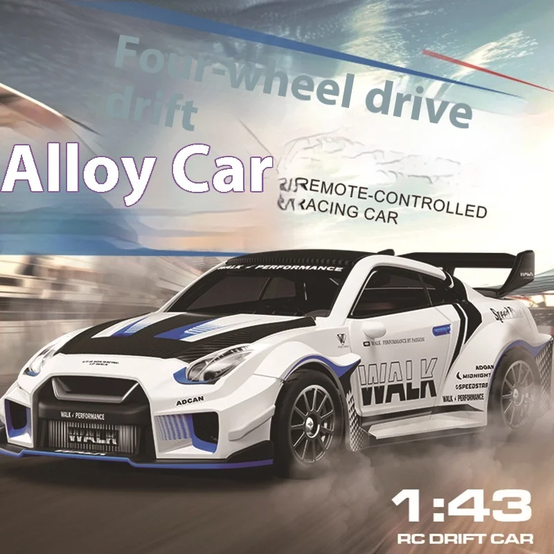 Macro Star D43 Full Proportion Remote Control Drift Car 1:43 Scale Alloy Gyro Four-Wheel Drive Flat Run Luminous Toy Model