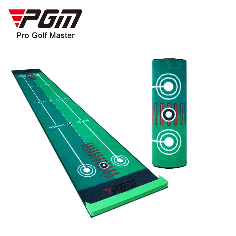 

PGM Portable Indoor Golf Velvet Two-Way Putter Mat Family Practice Blanket Putting Green