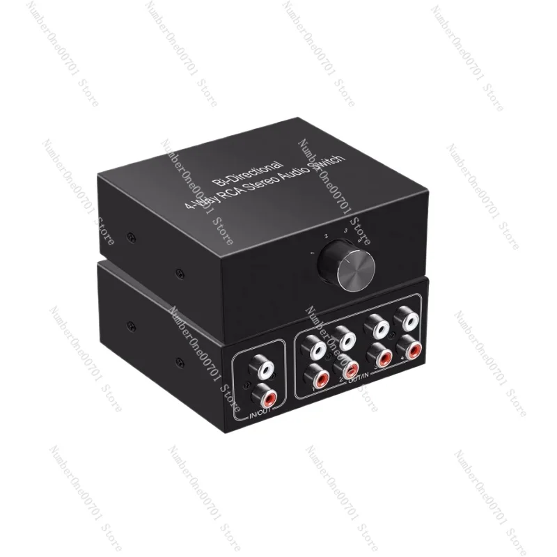 

Audio Switcher Red White 4 In 1 Out RL Computer Headphone HiFi Grade RCA Interface Anti Current Sound Converter