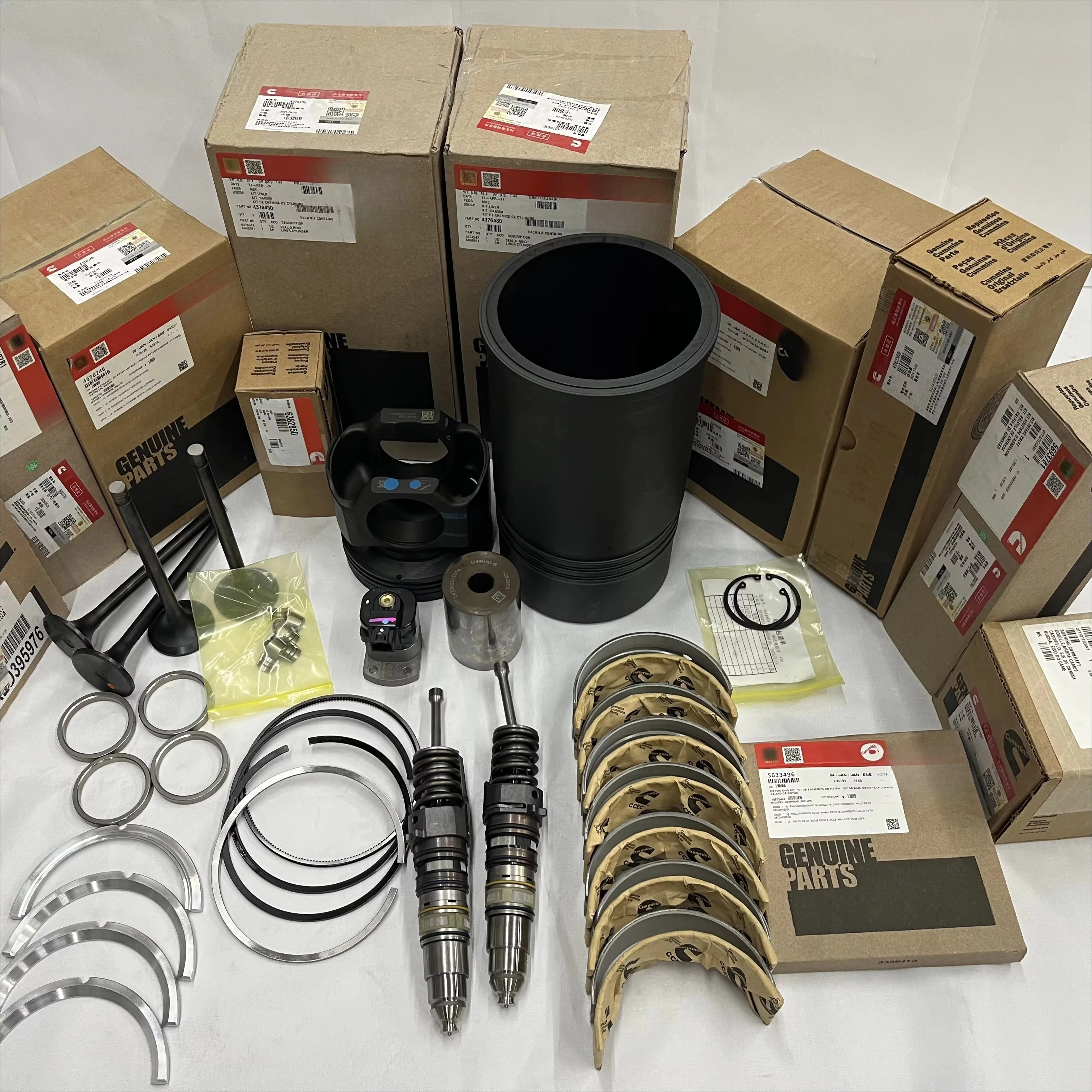 FOR Genuine Engine Parts for Cummins QSX15 QSK23 QST30 QSK60 Cylinder Liner Kit Engine Overhaul Repair Kit