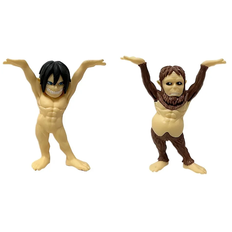 Nieuwe Aanval Op Titan Anime Figuur De Gepantserde Figuren 6 cm Titan Eren Jager Action Beeldje Model PVC Standbeeld Ornament Speelgoed geschenken