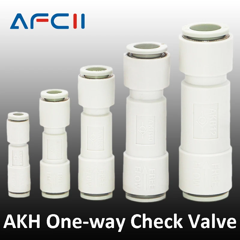 SMC type one way air check valve 4mm 6mm 8mm 10mm pneumatic AKH04-00 AKH06-00 AKH08-00 AKH10-00 AKH012-00 non return check valve