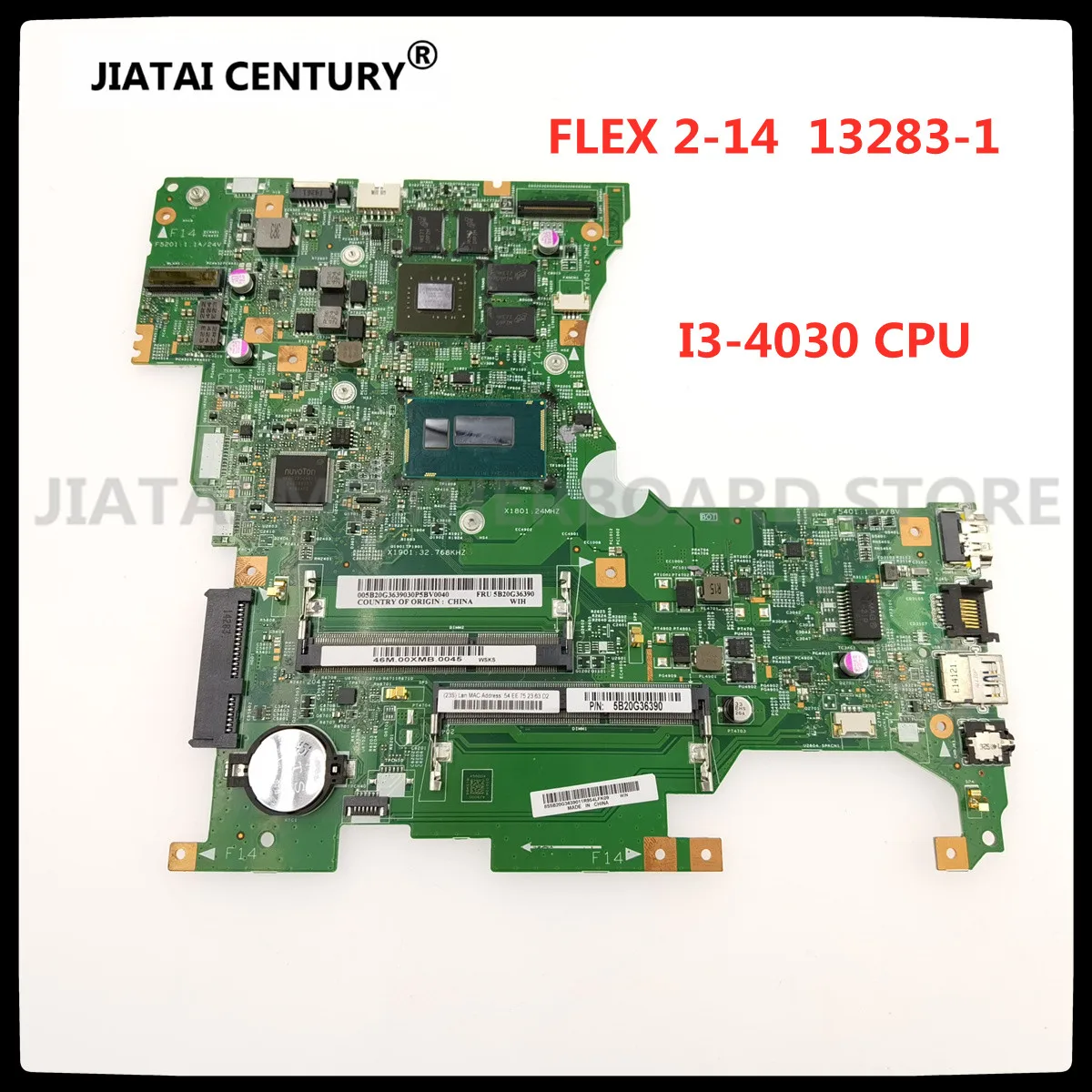 

For Lenovo FLEX 2-14 FLEX2-14 Laptop motherboard LF14M MB 13281-1 448.00X01.0011 DDR3L I3-4010 I3-4030 CPU 100% Tested OK