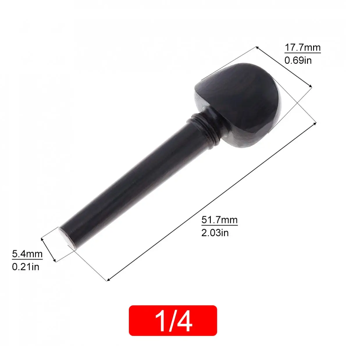 أوتاد ضبط الكمان من خشب الأبنوس من النوع العادي 1/8 و1/4 و1/2 و3/4 وحجم 4/4