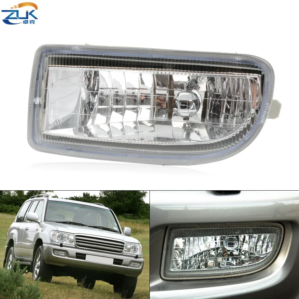 ZUK Fog Lamp Anti-Fog Light For Toyota LAND CRUISER 100 LC100 1998-2007 HDJ100 UZJ100 4500 4700 Front Bumper Foglight Foglamp