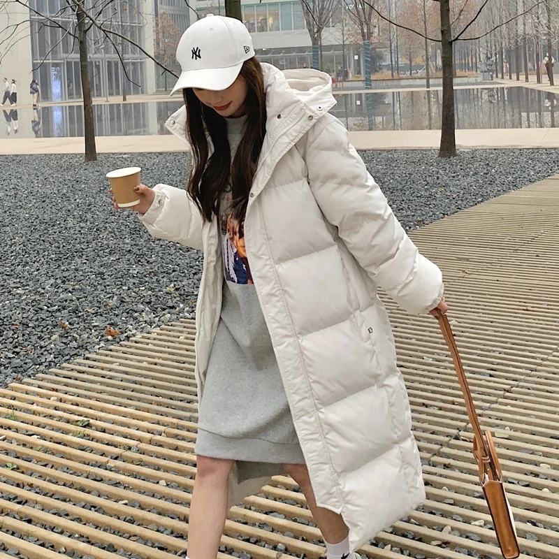 Piumino donna coreano sciolto inverno cappotto spesso di media lunghezza 2023 nuovo abbigliamento invernale