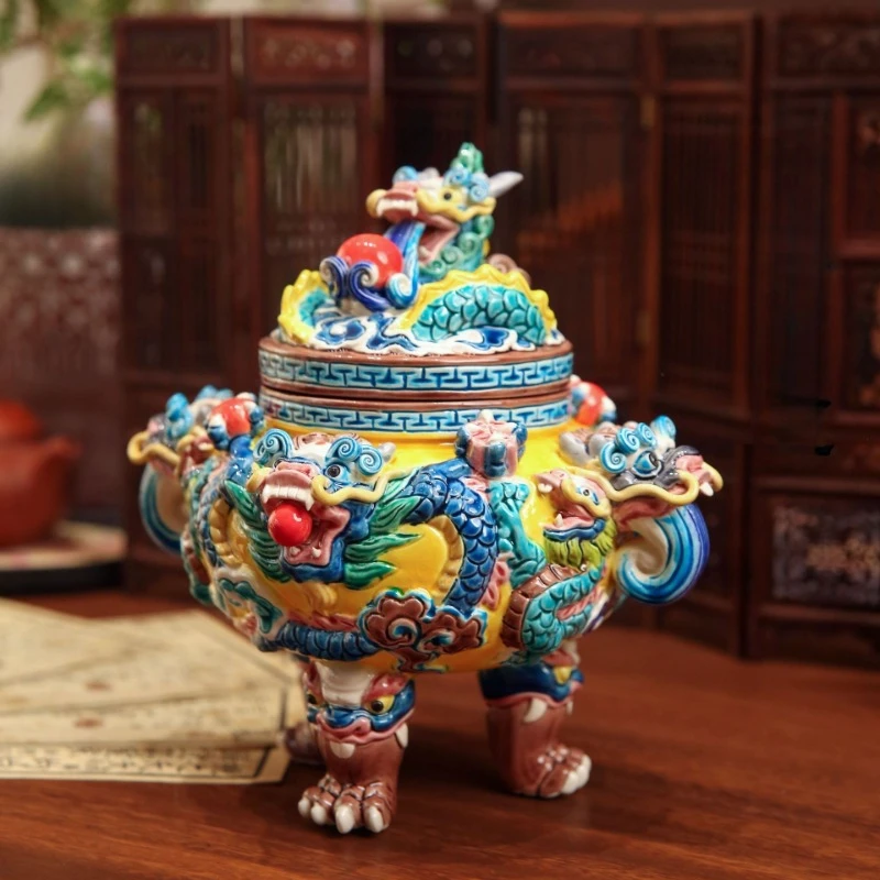 Incense burner Guochao Home Furnishing Office Business Gift Mid-to-high-end ceramic ornaments