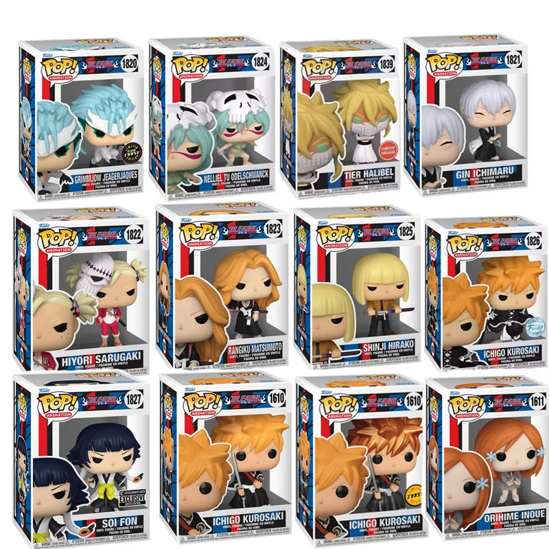 

Funko Pop Original BLEACH Аниме Фигурка Tier Halibel Gin Ichimaru Kurosaki Ichigo Фигурка Игрушки для мальчиков и девочек Подарочная модель