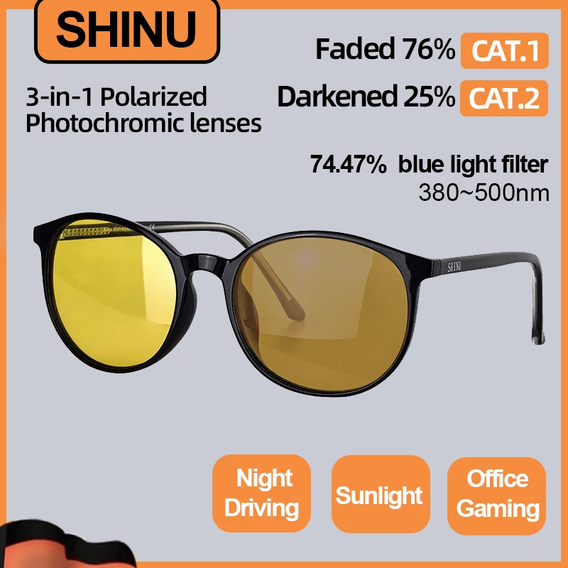 

sunglasses polarized woman Day and Night Driving Glasses Photochromic Sunglasses Woman Blue Light Glasses 136mm